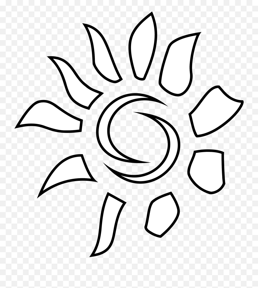 Sun Pattern Outline Png Clip Arts For - Transparent Black White Sun Clipart,Sun Outline Png