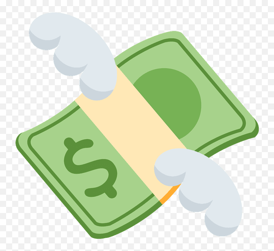 Money With Wings Emoji Clipart - Money Emoji Png,Money Emoji Png