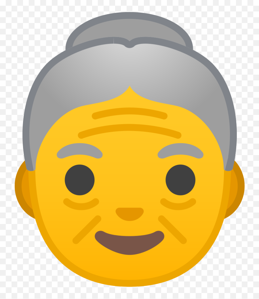 Old Woman Emoji People Icon Png Image - Granny Emoji,Microphone Emoji Png