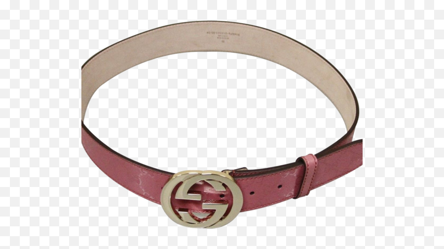 Gucci Womenu0027s Pink Gg Canvas Interlocking G Buckle Imprime - Solid Png,Gucci Belt Png