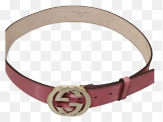 Gucci Womenu0027s Pink Gg Canvas Interlocking G Buckle Imprime - Solid Png,Gucci Belt Png