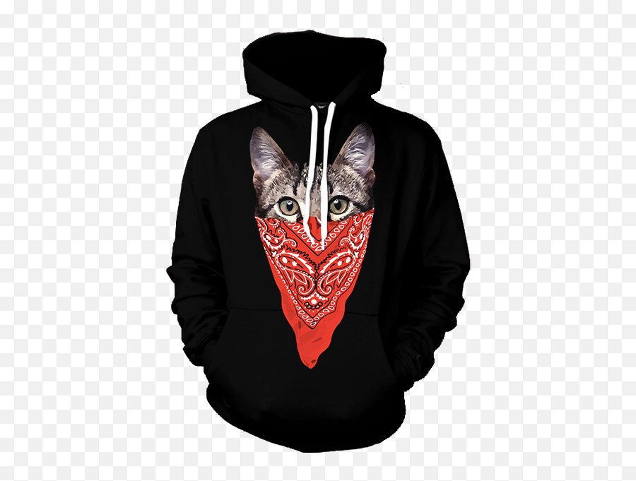 Gangsta Cat Hoodie - Getonfleek Gangster Cat Png,Gangsta Png