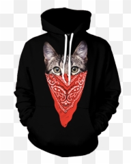 Gangsta Cat Hoodie - Getonfleek Gangster Cat Png,Gangsta Png