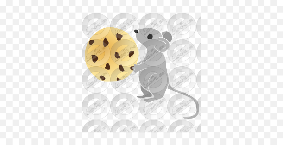 Mouse With A Cookie Stencil For Classroom Therapy Use - Bake Sale Png,Cookie Clipart Png