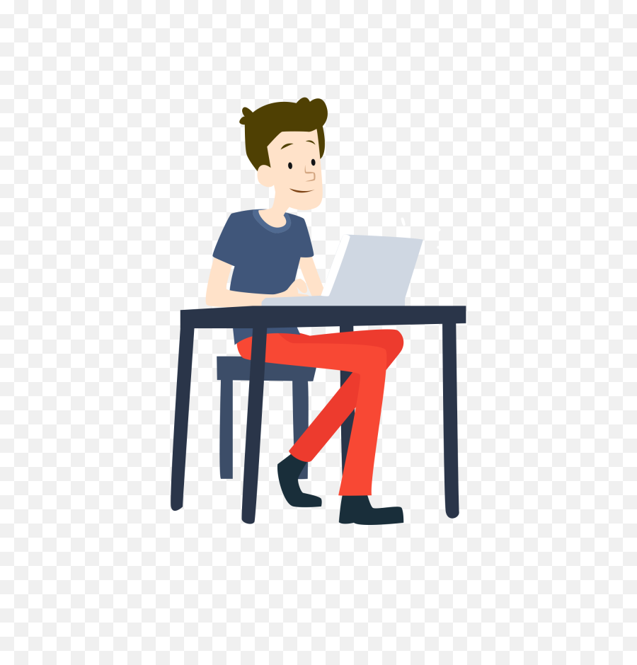 Young Clipart Sit Transparent Free For Download - Student With Laptop Cartoon Png,Sitting Person Png