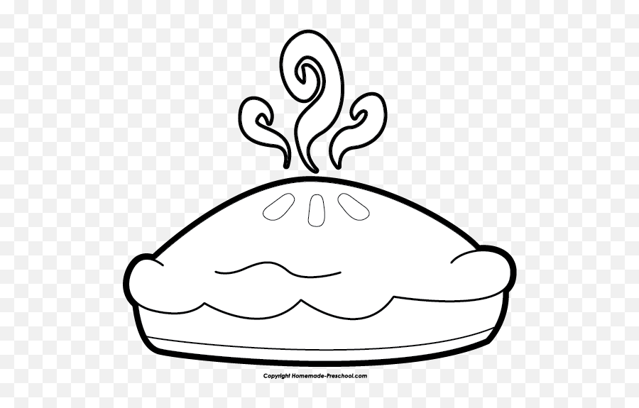 White Apple Pie Black And Clipart - Pie Clipart Black And White Free Png,Pie Clipart Png