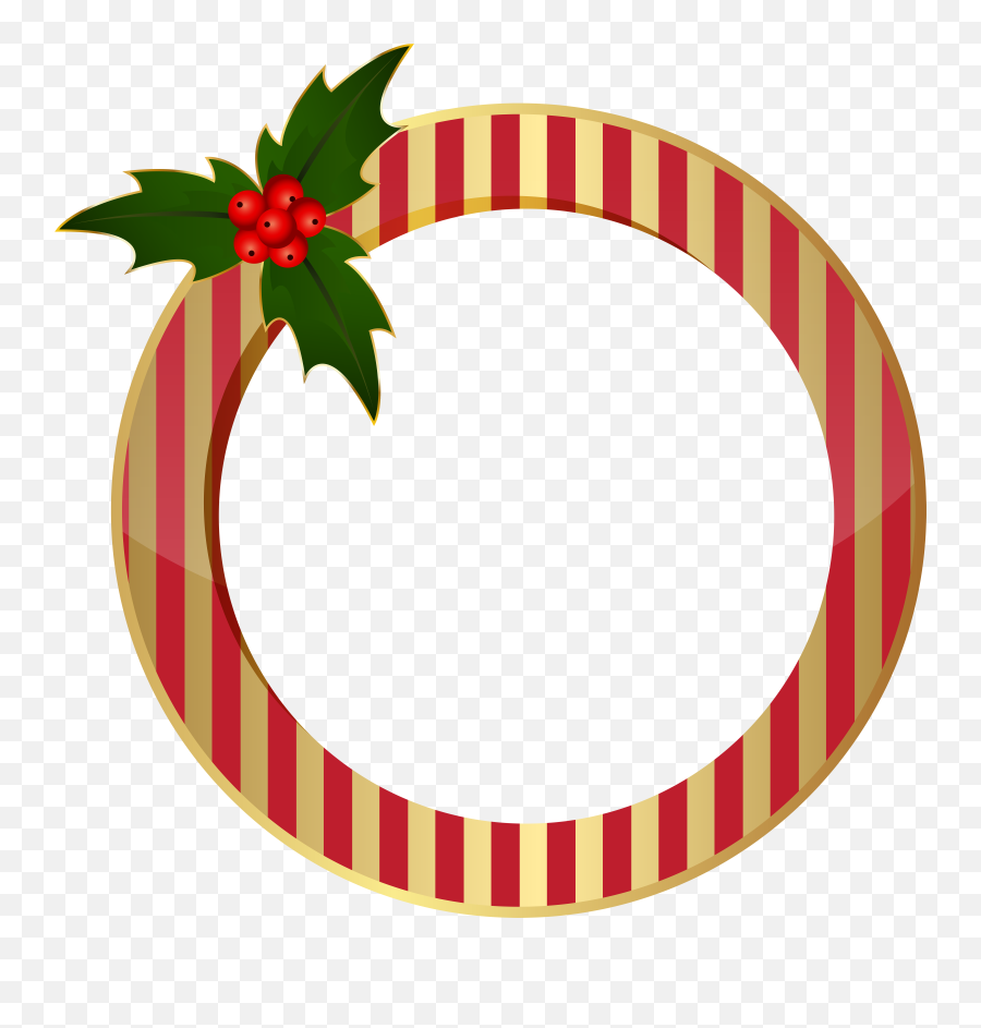 Clipart Christmas Round Transparent Png Frame