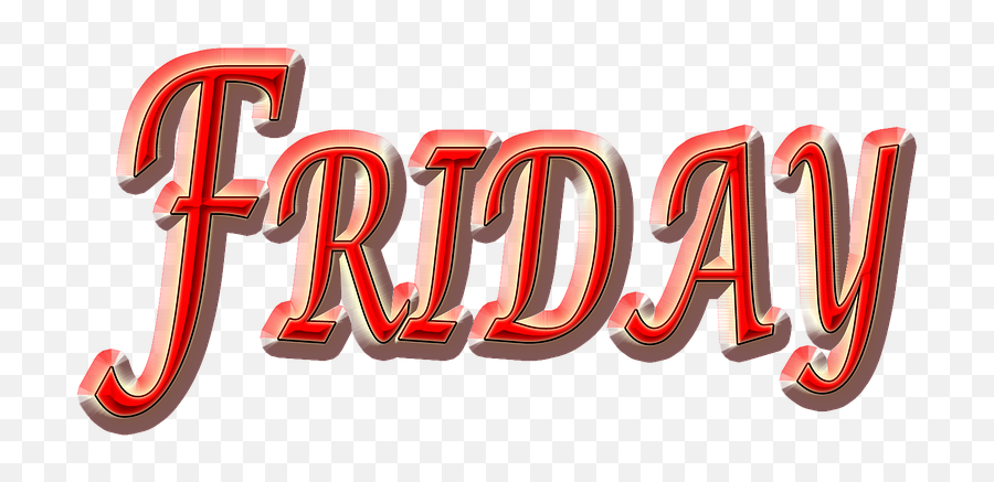 Friday Weekday Red Png - Friday Red Png,Friday Png