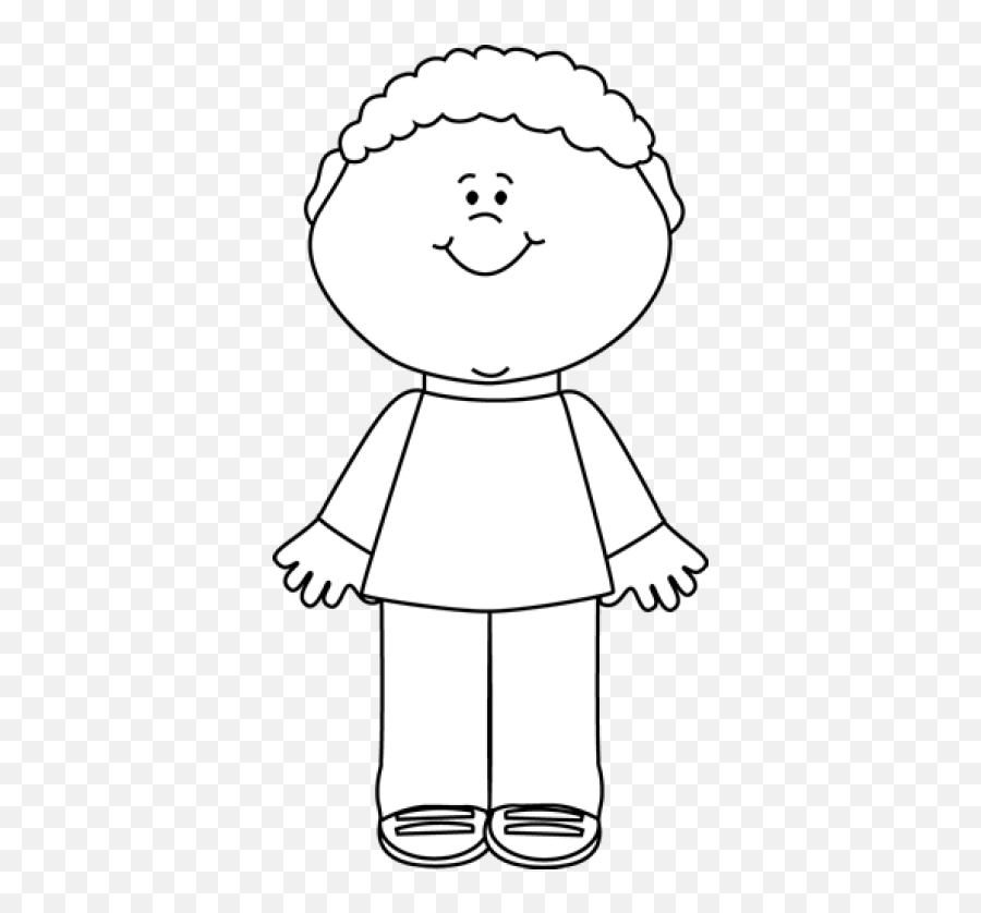 Black And White Happy Little Boy Png - Scared Boy Clipart Black And White,Little Boy Png
