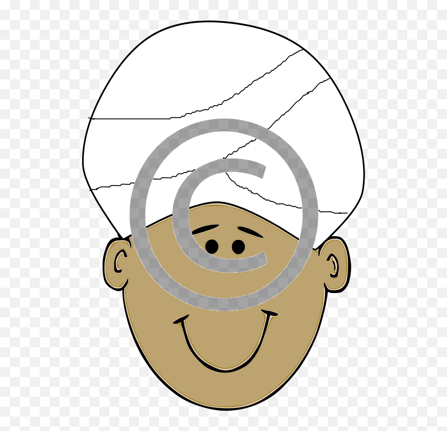 Man Wearing Turban - Cartoon Man Face Png,Turban Png