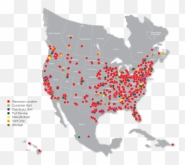 Peco Pallet Service Network - Climatic Region Of North America Map png
