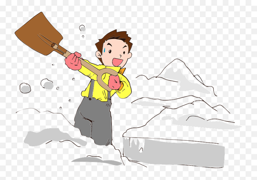 Man Is Shoveling Snow Clipart Free Download Transparent - Transparent Shoveling Snow Clipart Png,Snow Shovel Icon