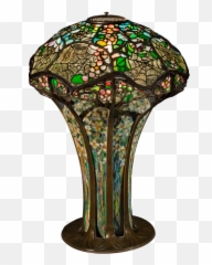 Cobweb Shade Mosaic Floral Base - Stained Glass png