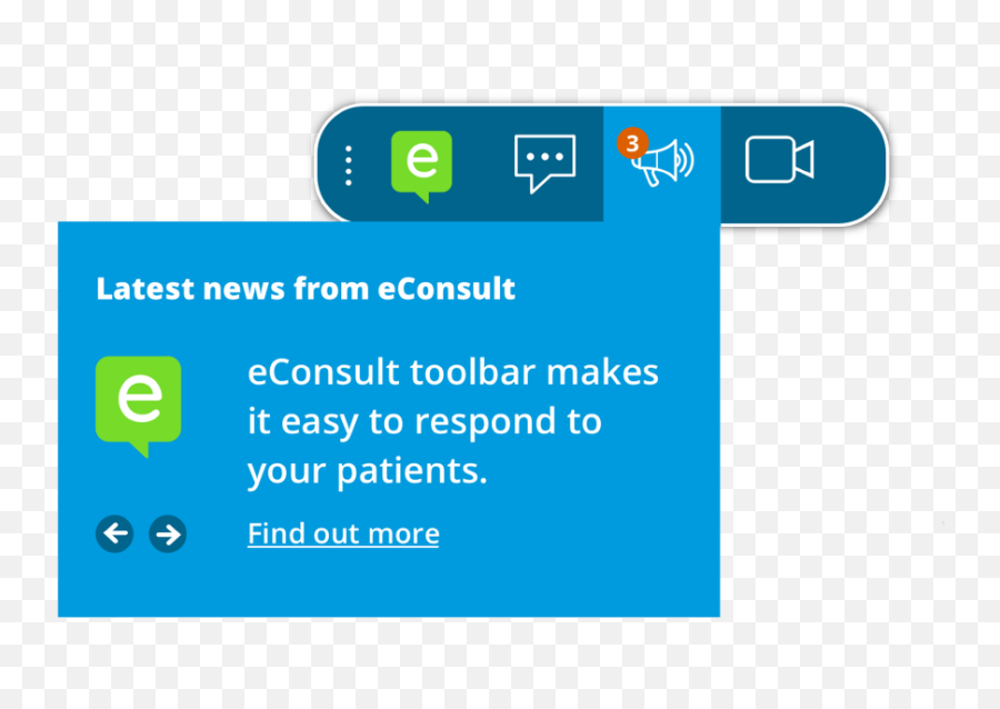 A Better Way To Respond Patients Econsult Toolbar - Vertical Png,How To Show Internet Icon On Tool Bar