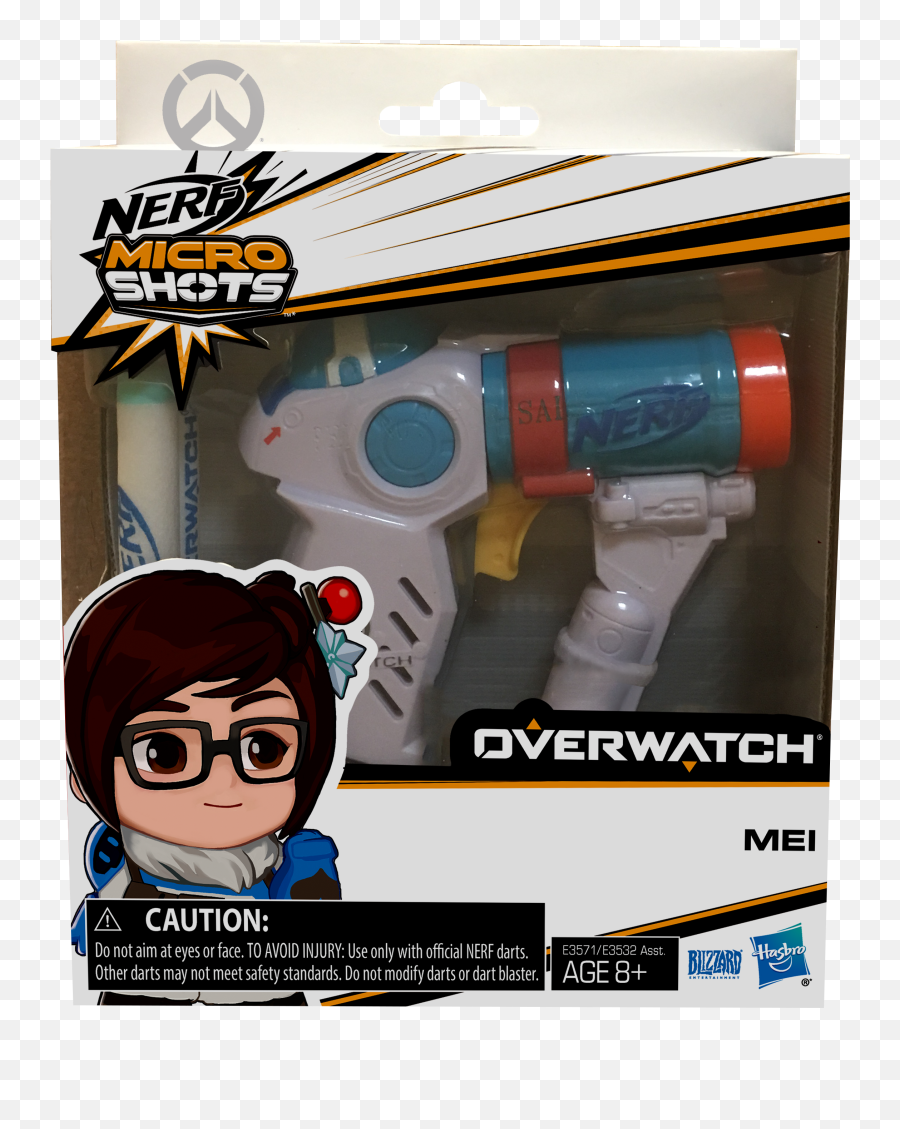 Nerf Microshots Overwatch Series 2 - Mei In Pck Blaster Hub Nerf Fortnite Guns Microshots Png,Mei Overwatch Png