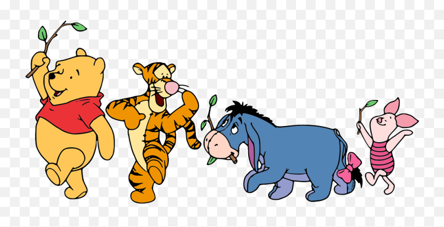 Winnie The Pooh Piglet Tigger And Eeyore Clip Art Disney - Pooh Bear And Piglet Png,Tigger Png