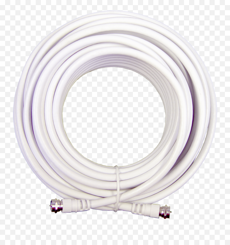 20 Ft White Rg6 Low - Loss Coax F Male To F Male Weboost Solid Png,Coaxial Cable Icon