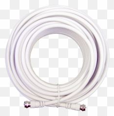 20 Ft White Rg6 Low - Loss Coax F Male to weBoost Solid png