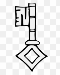 Key - Traceable Heraldic Art Vertical png