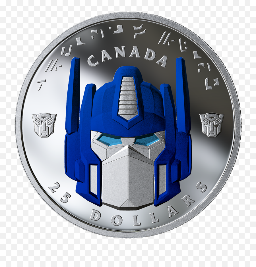 2019 3076 Gram Canada Transformers Optimus Prime 9999 Silver Proof Coin - Canadian Optimus Prime Coin Png,Bumblebee Logo