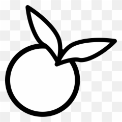 Transparent Orange Clipart Black And White Png - Orange Black White,Orange Slice Png