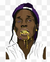 Asap Rocky Cartoon Drawing - Asap Rocky Cartoon Png,Asap Mob Logo