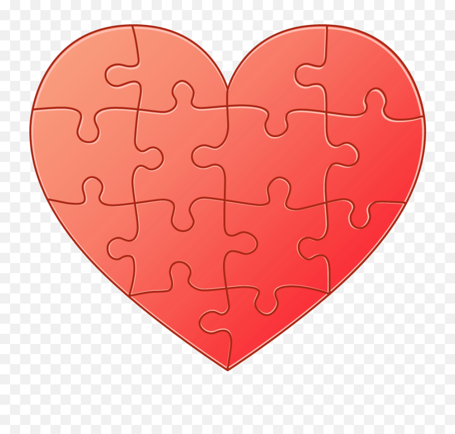 Puzzle Heart Png Clipart - Heart Puzzle Transparent,Puzzle Pieces Png