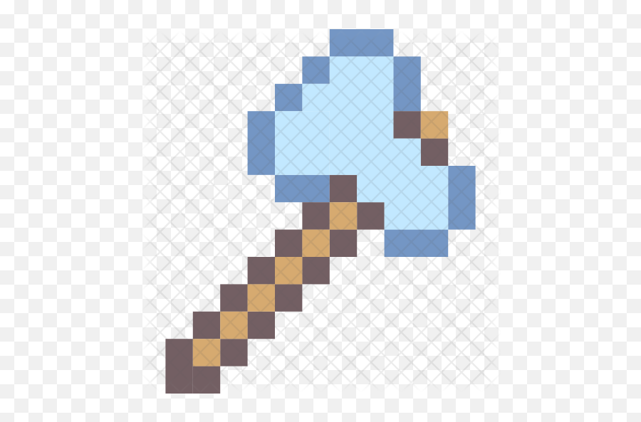 Minecraft Ax Icon Of Colored Outline - Minecraft Axe Png,Minecraft Diamonds Png