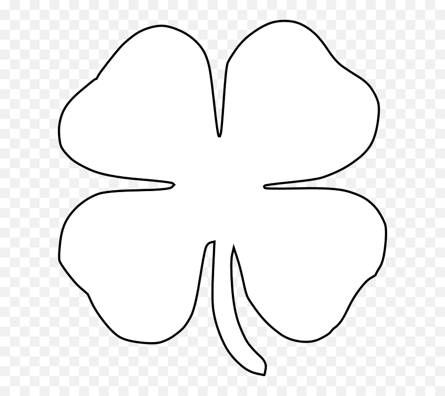 Download Outline Clover Leaf Tattoo Design - Big Four Leaf Four Leaf Clover Clip Art Png,Four Leaf Clover Transparent Background