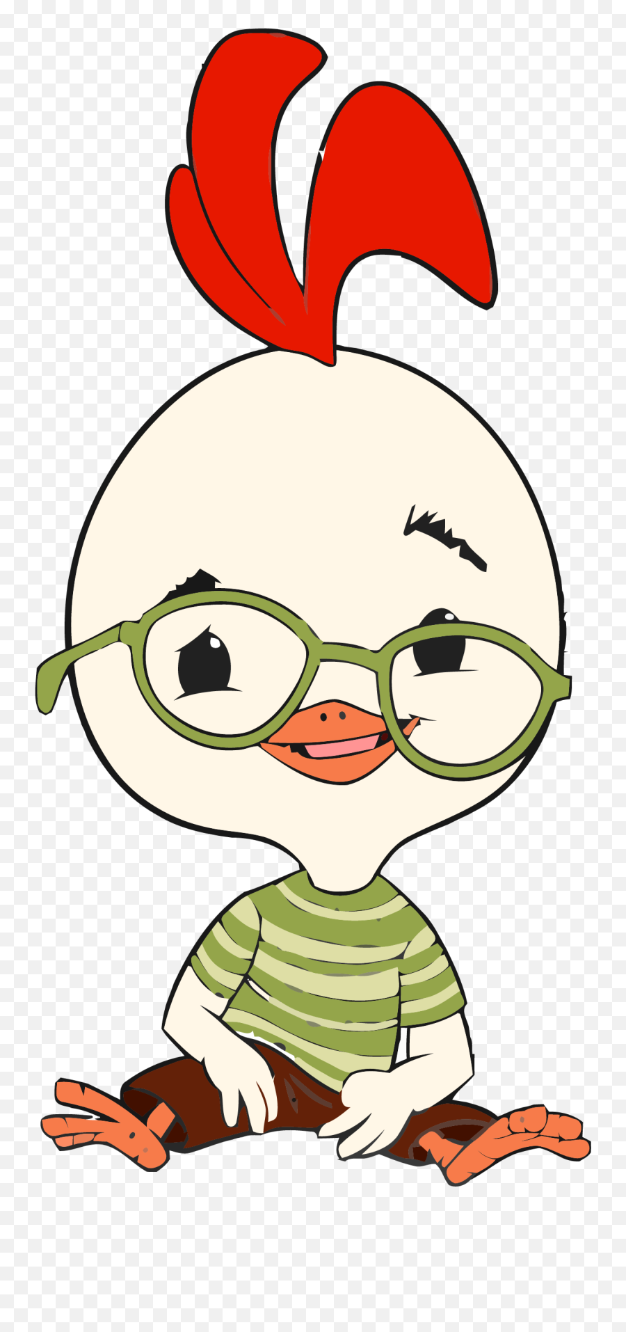 Chicken Little Staying Clipart Png - Cartoon Cute Chicken Little,Chicken Head Png