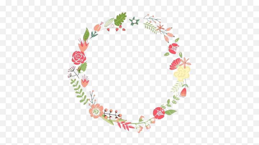 Floral Frame Transparent Background - Circle Flower Vector Png,Floral Frame Transparent Background