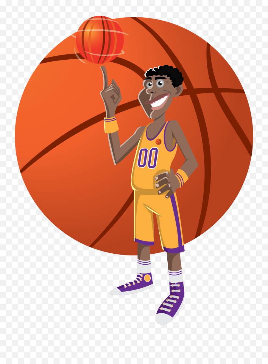 Clipart Snowman Basketball - Cartoon Basketball Player Png Clipart,Basketball Clipart Transparent