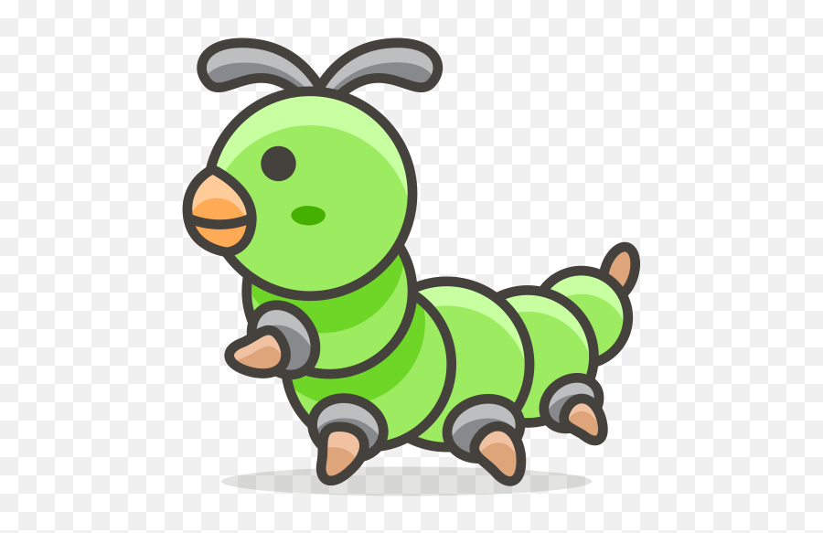 Caterpillar Emoji Icon Of Colored Outline Style - Available Raupe Symbol Png,Caterpillar Png
