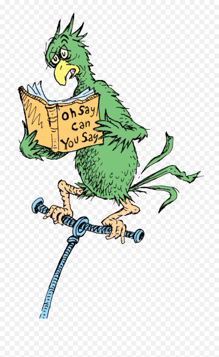 Hooey The Parrot - Dr Seuss Characters Clipart Png,Dr Seuss Png