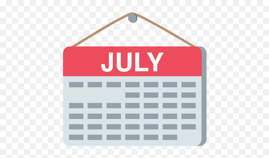 Png Calendar Emoji Free Frame - July Calendar Emoji,Calendar Emoji Png