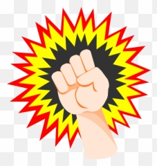 Fist Hand Strength - Cartoon Transparent Png