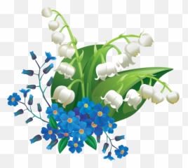 Download Forget Me Nots - Easter Cross Png Image With No Easter Flowers Cross,Forget Me Not Png