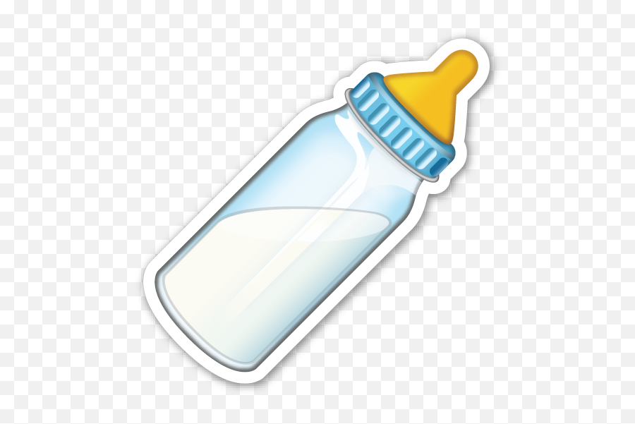 Baby Bottles Emoji Infant Sticker - Transparent Baby Bottle Png,Baby Bottle Png