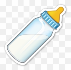 Baby Bottles Emoji Infant Sticker - Transparent Baby Bottle Png,Baby Bottle Png