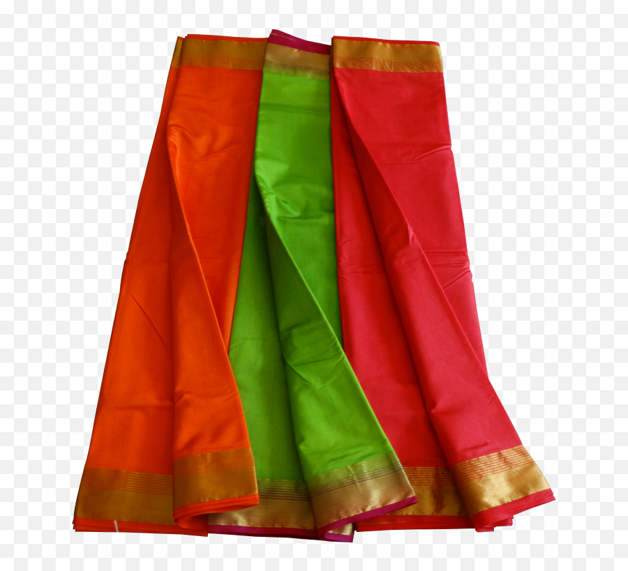 Download Raw Silk Saree With Simple Pallu - Silk Png Image Saree Images Hd Png,Silk Png