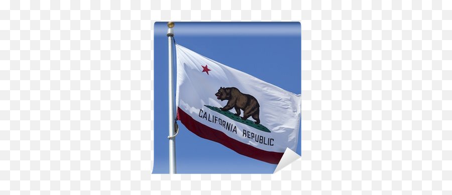 California Flag Is Waving In The Wind With Motion Blur Wall Mural U2022 Pixers We Live To Change - Grizzly Bear Png,California Flag Png