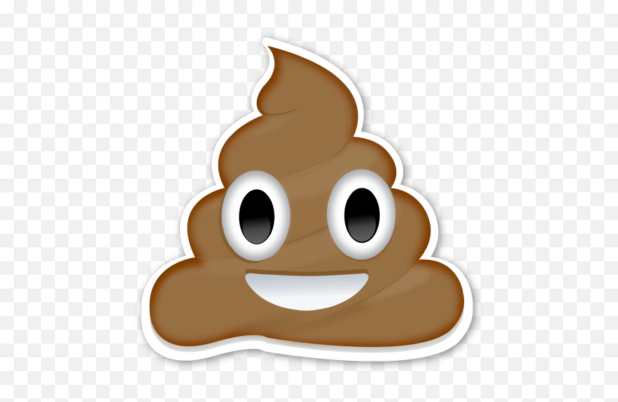 Poo Emoji Sticker Transparent Png - Emoji Poop To Print,No Emoji Png