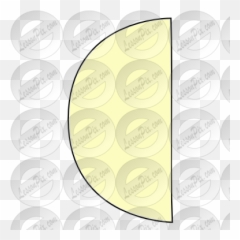First Quarter Half Moon Picture For Classroom Therapy Use - Circle png