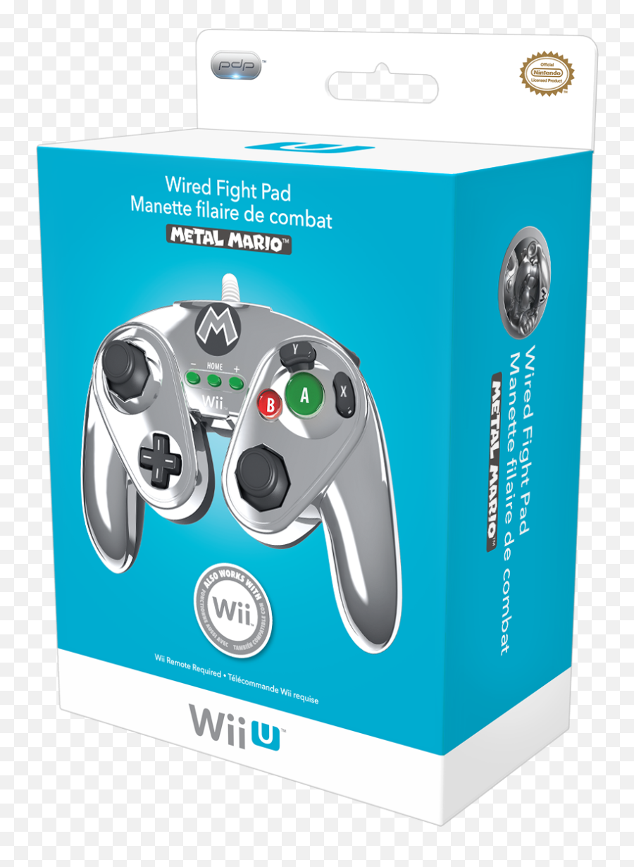 Wired Fight Pad Metal Mario - Metal Mario Wired Fight Pad Png,Wii Remote Png