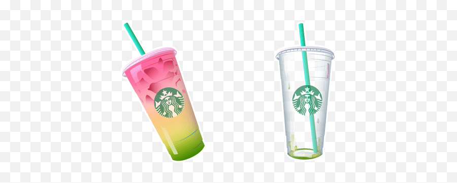 Starbucks Rainbow Drink Cursor U2013 Custom Browser Extension - Starbucks Cursor Png,Starbucks Drink Png