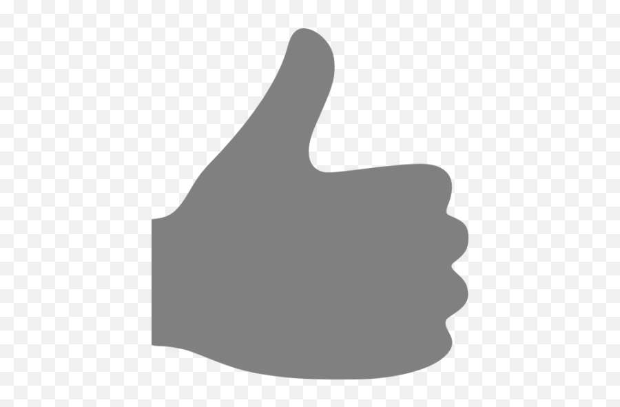 Gray Thumbs Up Icon - Free Gray Hand Icons Grey Thumbs Up Png,Thumbs Png