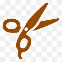 Brown Barber Scissors Icon - Free brown icons Yellow Scissors Png