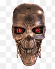 Download Terminator Skull Png Image For Free - Robot Head Transparent Bg,Skull Face Png