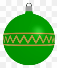 Simple Green With Zigzag Pattern Christmas Ornament Clipart - Vertical png