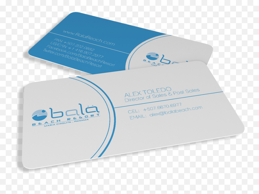 Bala Beach Resort Business Card Design - Beach Resort Business Card Png,Facebook Logo For Business Cards